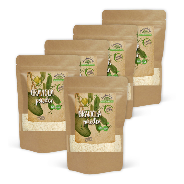 Graviola pulver 125g x 5 paket i gruppen Råvaror & Dryck / Frukt & Bär / Fruktpulver hos Rawfoodshop Scandinavia AB (RAW053-SET5)
