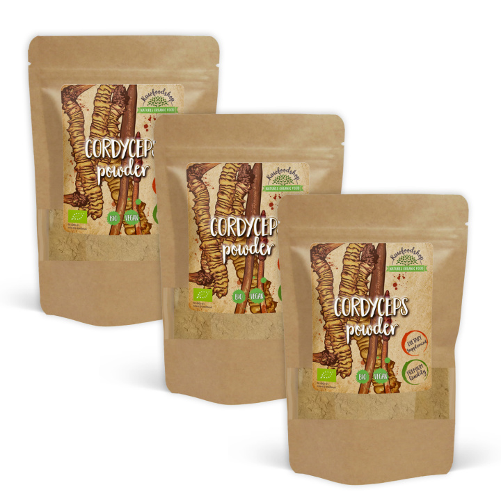 Cordyceps Pulver EKO 125g x 3 paket i gruppen Kosttillskott / Örter & Växter / Svampar hos Rawfoodshop Scandinavia AB (RAW087-SET3)