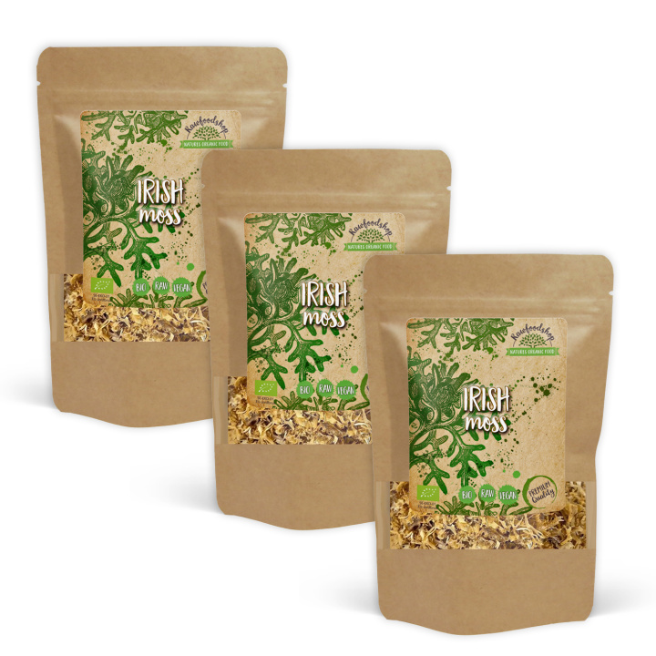 Irish Moss EKO 125g x 3 paket i gruppen Råvaror & Dryck / Hälsokost / Alger & Sjögräs hos Rawfoodshop Scandinavia AB (RAWALG004-SET3)