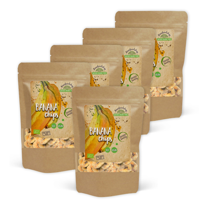 Bananchips EKO 500g x 5 paket i gruppen Råvaror & Dryck / Frukt & Bär / Banan hos Rawfoodshop Scandinavia AB (RAWBANA5-SET5)