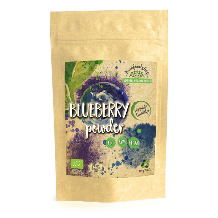 Blåbärspulver EKO 100g i gruppen Råvaror & Dryck / Frukt & Bär / Blåbär hos Rawfoodshop Scandinavia AB (RAWFRUP001)