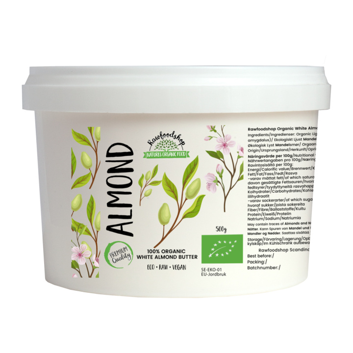 Mandelsmör Ljust RAW EKO 500g i gruppen Råvaror & Dryck / Nötter / Nötsmör hos Rawfoodshop Scandinavia AB (RAWMAND654671500)