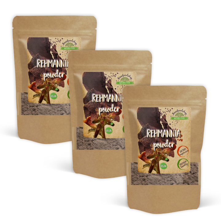 Rehmannia Pulver 125g x 3 paket i gruppen Kosttillskott / Örter & Växter / Örter hos Rawfoodshop Scandinavia AB (RAWORT002-SET3)