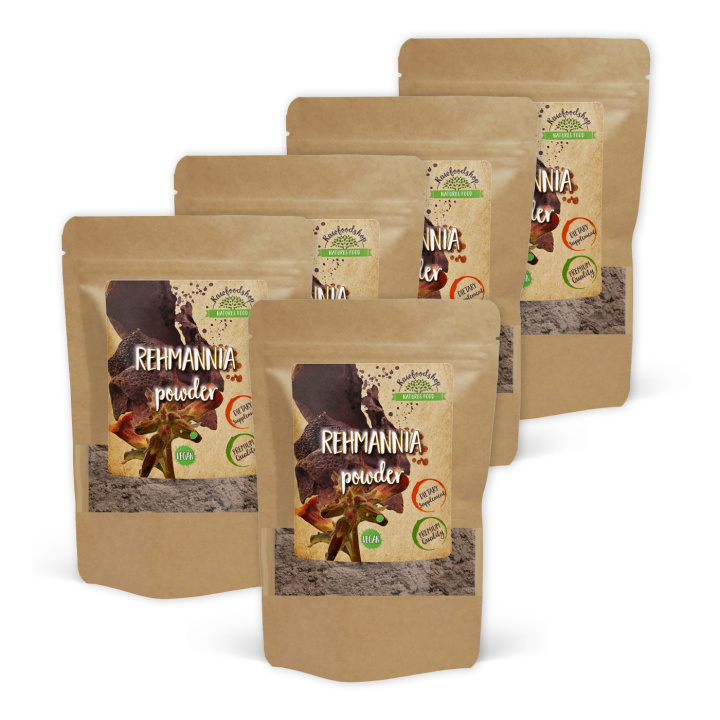 Rehmannia Pulver 125g x 5 paket i gruppen Kosttillskott / Örter & Växter / Örter hos Rawfoodshop Scandinavia AB (RAWORT002-SET5)