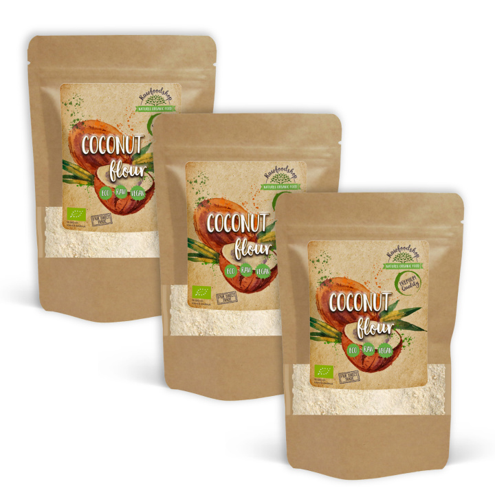 Kokosmjöl Premium RAW EKO 500g x 3 paket i gruppen Råvaror & Dryck / Nötter / Nötmjöl hos Rawfoodshop Scandinavia AB (RBAK500227E-SET3)
