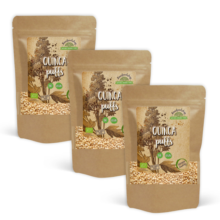 Quinoa puffar EKO 200g x 3 paket i gruppen Råvaror & Dryck / Bakning / Gryn, flingor & puffar hos Rawfoodshop Scandinavia AB (RECQUI01-SET3)