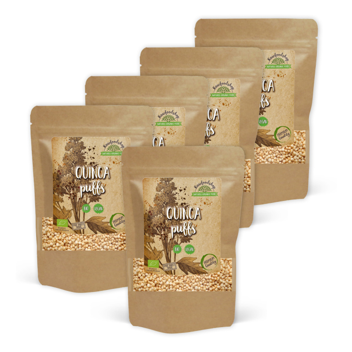 Quinoa puffar EKO 200g x 5 paket i gruppen Råvaror & Dryck / Bakning / Gryn, flingor & puffar hos Rawfoodshop Scandinavia AB (RECQUI01-SET5)