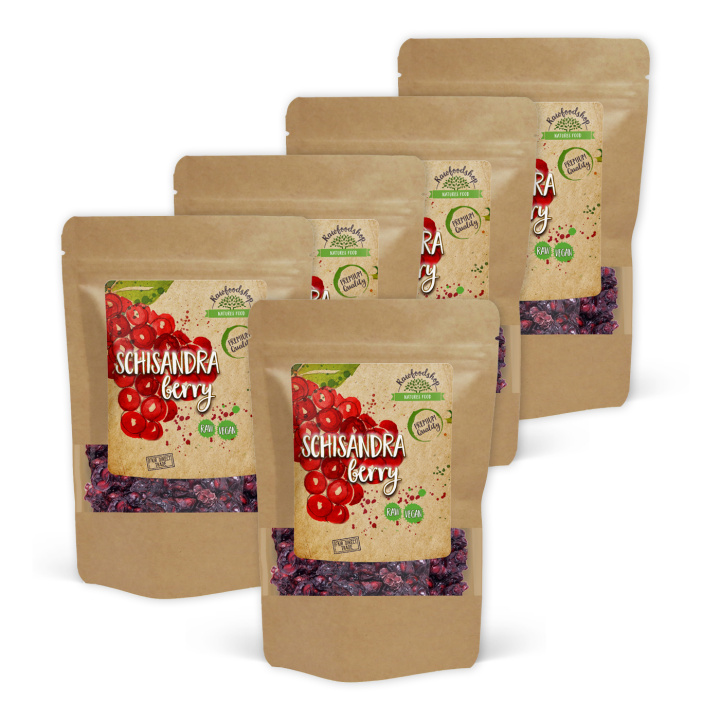 Schisandra Bär 125g x 5 paket i gruppen Råvaror & Dryck / Frukt & Bär / Övriga Frukt & Bär hos Rawfoodshop Scandinavia AB (RFRU100472VILD-SET5)