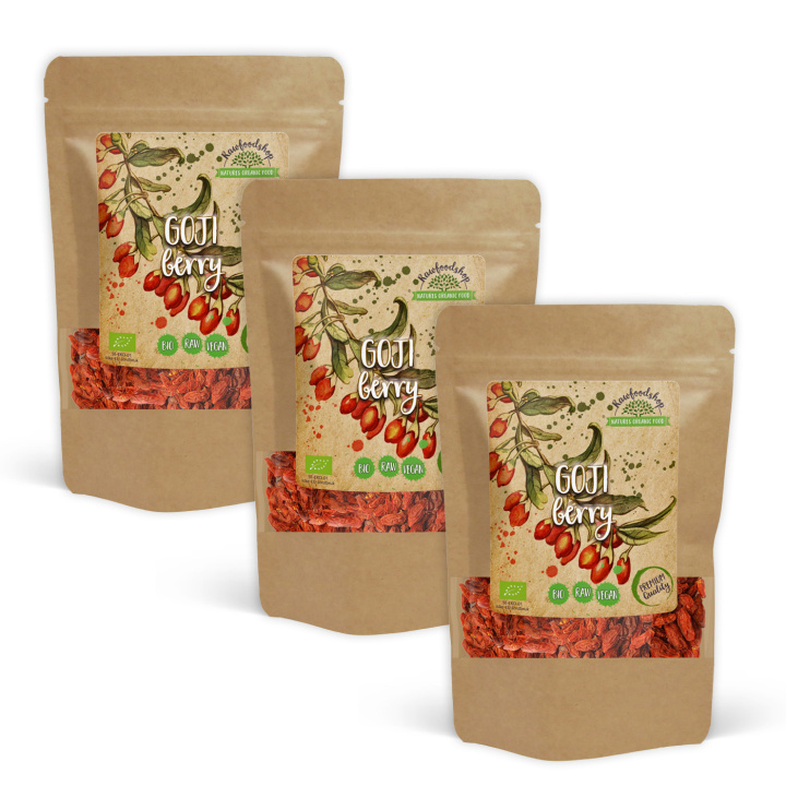 Gojibär EKO 250g x 3 paket i gruppen Råvaror & Dryck / Frukt & Bär / Gojibär hos Rawfoodshop Scandinavia AB (RFRU200363E-SET3)
