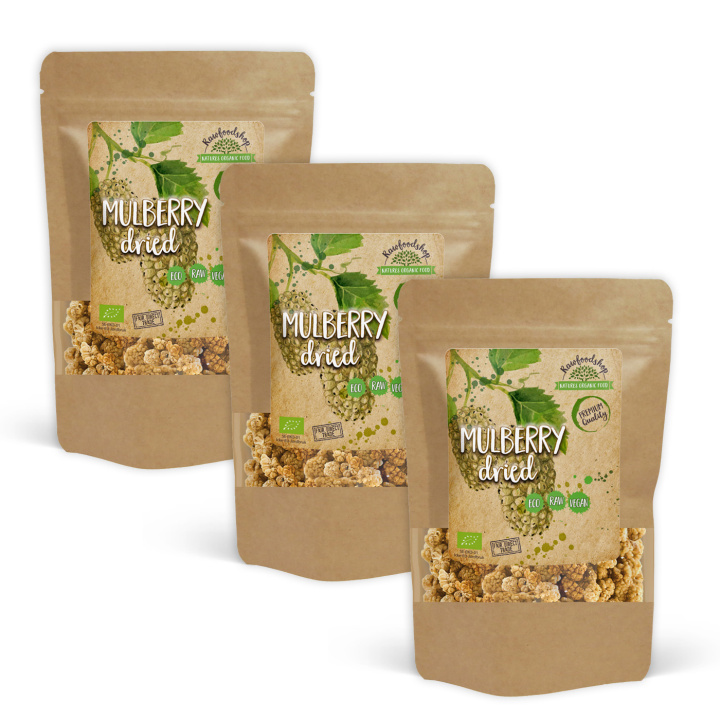 Mullbär EKO 250g x 3 paket i gruppen Råvaror & Dryck / Frukt & Bär / Mullbär hos Rawfoodshop Scandinavia AB (RFRU200378E-SET3)