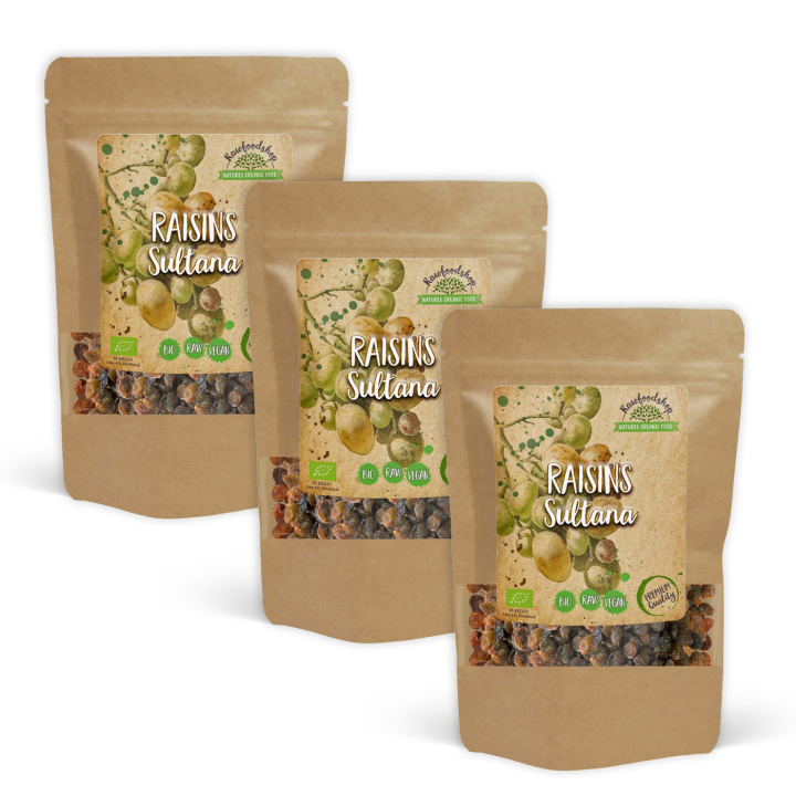 Russin Sultan EKO 200g x 3 paket i gruppen Råvaror & Dryck / Frukt & Bär / Russin hos Rawfoodshop Scandinavia AB (RFRU200475E-SET3)