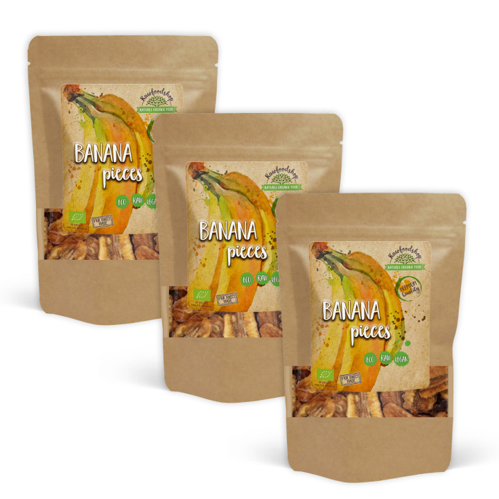 Bananer i bitar EKO 200g x 3 paket i gruppen Råvaror & Dryck / Frukt & Bär / Banan hos Rawfoodshop Scandinavia AB (RFRU200489E-SET3)