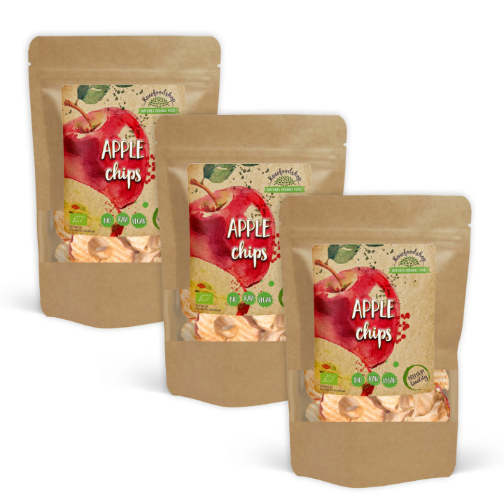 Äpple Chips RAW EKO 200g x 3 paket i gruppen Råvaror & Dryck / Frukt & Bär / Äpple hos Rawfoodshop Scandinavia AB (RFRU200636E-SET3)