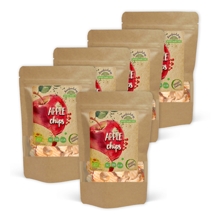 Äpple Chips RAW EKO 200g x 5 paket i gruppen Råvaror & Dryck / Frukt & Bär / Äpple hos Rawfoodshop Scandinavia AB (RFRU200636E-SET5)