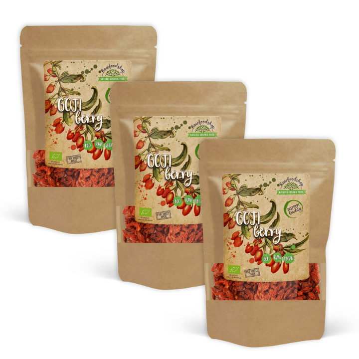 Gojibär EKO 500g x 3 paket i gruppen Råvaror & Dryck / Frukt & Bär / Gojibär hos Rawfoodshop Scandinavia AB (RFRU500364E-SET3)