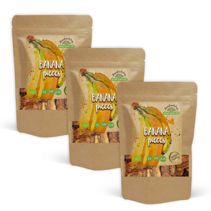 Bananer i bitar EKO 500g x 3 paket i gruppen Råvaror & Dryck / Frukt & Bär / Banan hos Rawfoodshop Scandinavia AB (RFRU500490E-SET3)