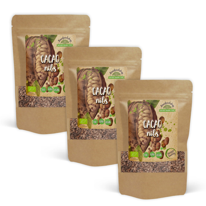 Kakaonibs RAW EKO 1kg x 3 paket i gruppen Råvaror & Dryck / Bakning / Kakaoprodukter hos Rawfoodshop Scandinavia AB (RKAK1000751E-SET3)
