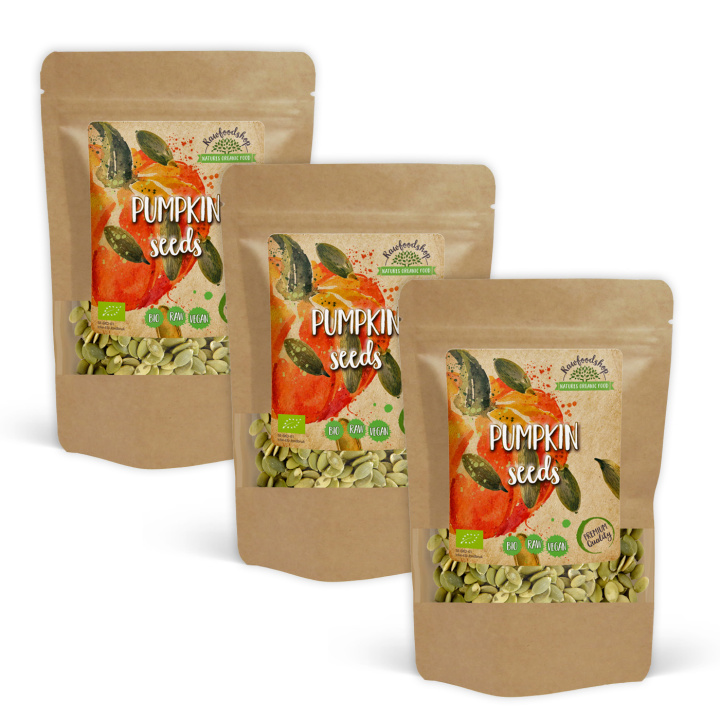 Pumpakärnor EKO 500g x 3 paket i gruppen Råvaror & Dryck / Hälsokost / Frön hos Rawfoodshop Scandinavia AB (RKAN300295E-SET3)