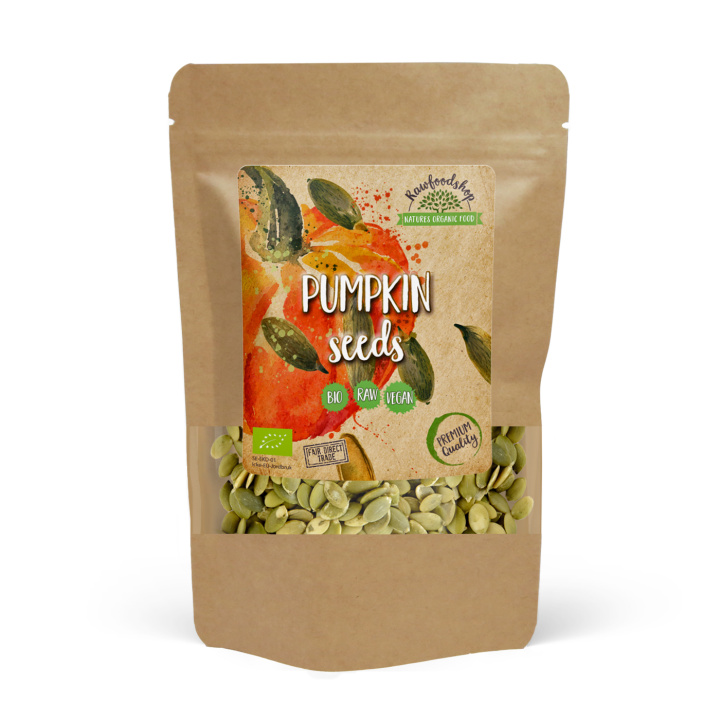 Pumpakärnor EKO 500g i gruppen Råvaror & Dryck / Hälsokost / Frön hos Rawfoodshop Scandinavia AB (RKAN300295E)