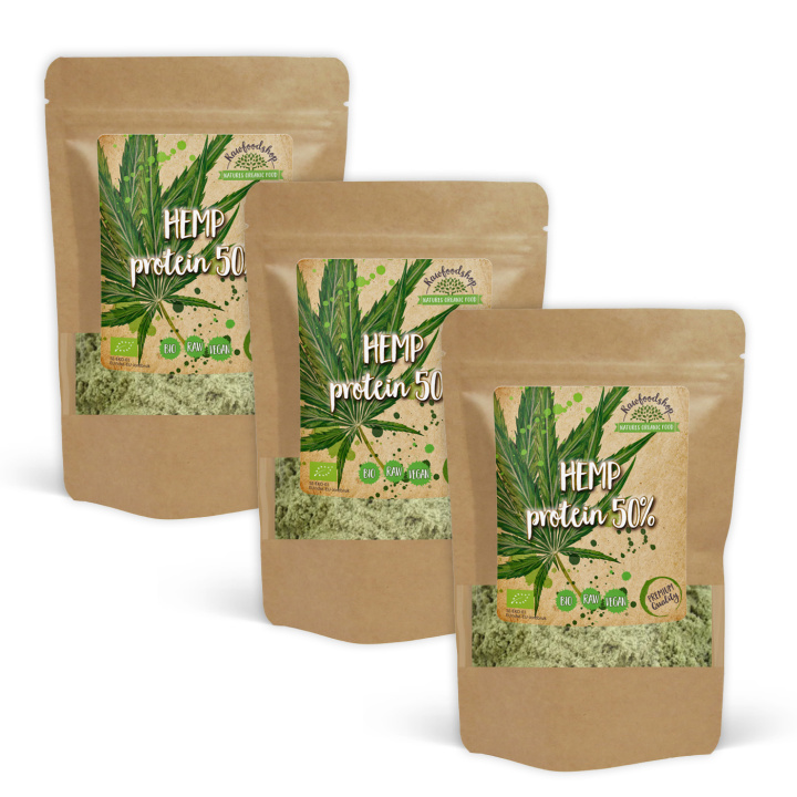 Hampaprotein 50% EKO 500g x 3 paket i gruppen Råvaror & Dryck / Hälsokost / Proteinpulver hos Rawfoodshop Scandinavia AB (RKOS500390E-SET3)