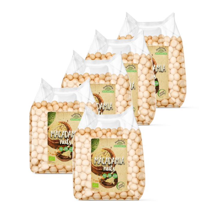 Macadamianötter Premium RAW EKO 1kg x 5 paket i gruppen Råvaror & Dryck / Nötter / Macadamia hos Rawfoodshop Scandinavia AB (RNOT1000430E-SET5)