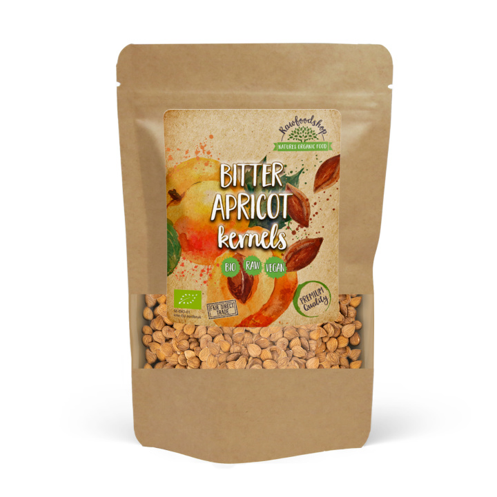 Aprikoskärnor Bittra EKO 200g i gruppen Råvaror & Dryck / Nötter / Aprikoskärnor hos Rawfoodshop Scandinavia AB (RNOT200304E)