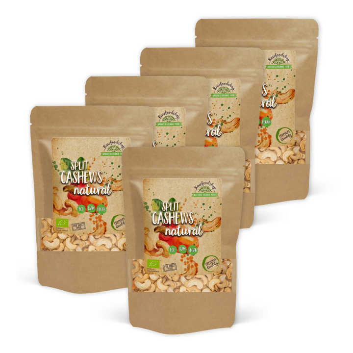 Cashewnötter Delade RAW EKO 200g x 5 paket i gruppen Råvaror & Dryck / Nötter / Cashewnötter hos Rawfoodshop Scandinavia AB (RNOT200329E-SET5)