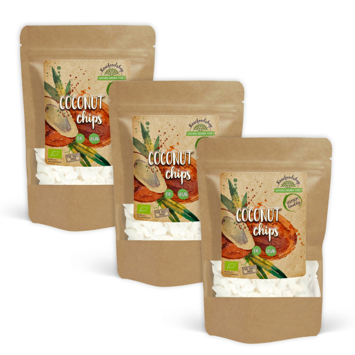 Kokoschips Premium EKO 200g x 3 paket i gruppen Råvaror & Dryck / Nötter / Kokos hos Rawfoodshop Scandinavia AB (RNOT200411E-SET3)