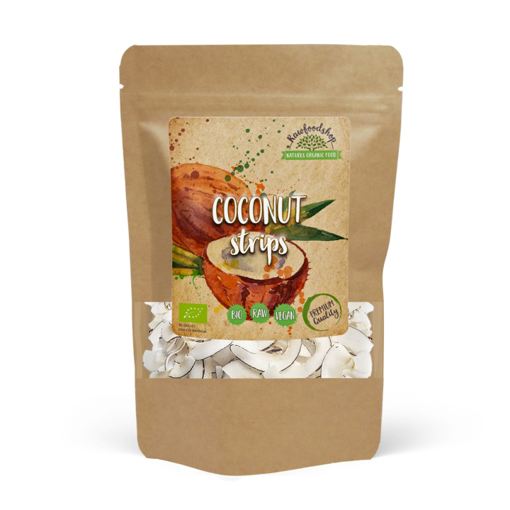 Kokosnöt i strimlor EKO 200g i gruppen Råvaror & Dryck / Nötter / Kokos hos Rawfoodshop Scandinavia AB (RNOT200413E)