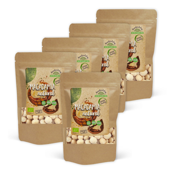 Macadamianötter Premium RAW EKO 200g x 5 paket i gruppen Råvaror & Dryck / Nötter / Macadamia hos Rawfoodshop Scandinavia AB (RNOT200429E-SET5)