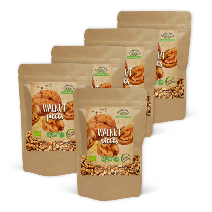 Valnötter i bitar RAW EKO 750g x 5 paket i gruppen Råvaror & Dryck / Nötter / Valnötter hos Rawfoodshop Scandinavia AB (RNOT200506E-SET5)