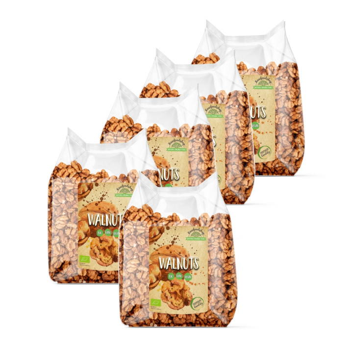 Valnötter Premium RAW EKO 750g x 5 paket i gruppen Råvaror & Dryck / Nötter / Valnötter hos Rawfoodshop Scandinavia AB (RNOT200507E-SET5)