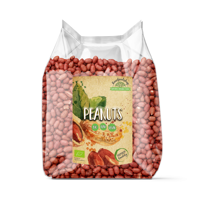 Jordnötter Premium RAW EKO 500g i gruppen Råvaror & Dryck / Nötter / Jordnötter hos Rawfoodshop Scandinavia AB (RNOT500401E)