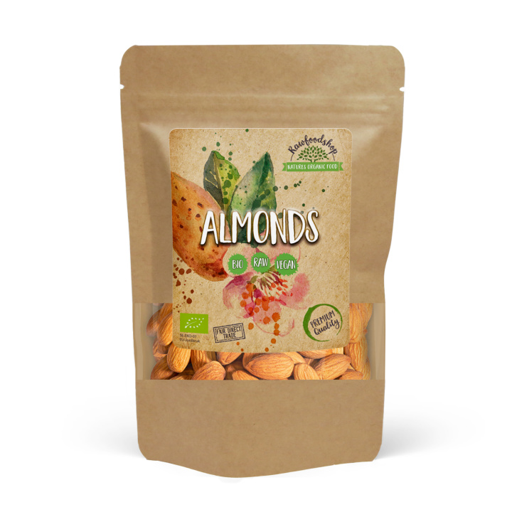 Mandel Premium RAW EKO 500g i gruppen Råvaror & Dryck / Nötter / Mandel hos Rawfoodshop Scandinavia AB (RNOT500436E)