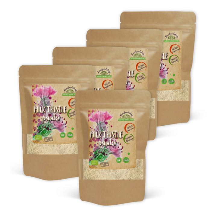 Milk Thistle Pulver EKO 125g x 5 paket i gruppen Kosttillskott / Örter & Växter / Örter hos Rawfoodshop Scandinavia AB (RPUL100255E-2-SET5)