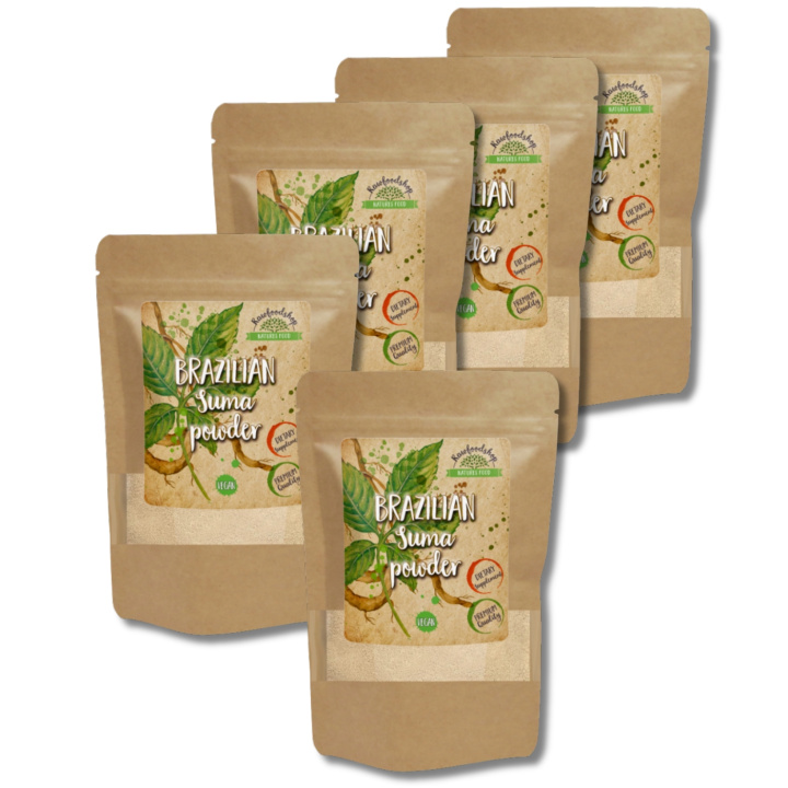 Braziliansk Suma Pulver 125g x 5 paket i gruppen Kosttillskott / Örter & Växter / Örter hos Rawfoodshop Scandinavia AB (RPUL100320L-SET5)