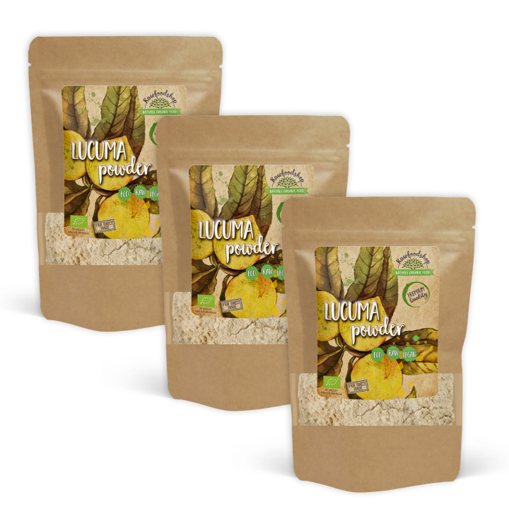 Lucuma Pulver EKO 125g x 3 paket i gruppen Råvaror & Dryck / Bakning / Sötning hos Rawfoodshop Scandinavia AB (RPUL100423E-SET3)