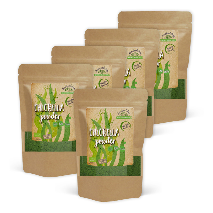 Chlorella Pulver EKO 125g x 5 paket i gruppen Råvaror & Dryck / Hälsokost / Chlorellapulver hos Rawfoodshop Scandinavia AB (RPUL100629E-SET5)