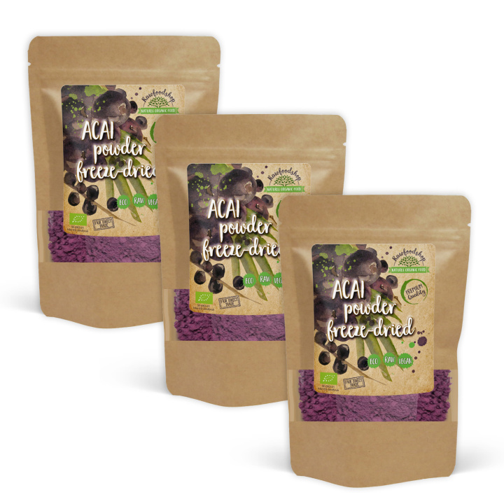 Acai Pulver Frystorkad EKO 250g x 3 paket i gruppen Råvaror & Dryck / Frukt & Bär / Fruktpulver hos Rawfoodshop Scandinavia AB (RPUL100911E250-SET3)