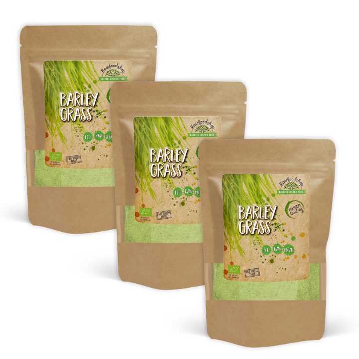 Korngräspulver EKO 250g x 3 paket i gruppen Råvaror & Dryck / Hälsokost / Korn & Vetegräs hos Rawfoodshop Scandinavia AB (RPUL250512E-SET3)