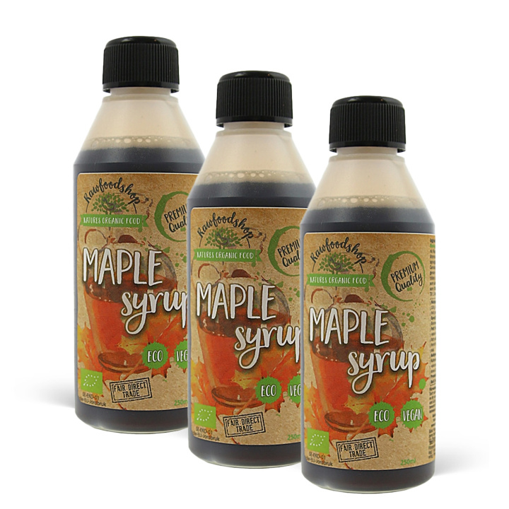 Lönnsirap EKO 250 ml x 3 flaskor i gruppen Råvaror & Dryck / Bakning / Sirap hos Rawfoodshop Scandinavia AB (RSOT2502001L-SET3)