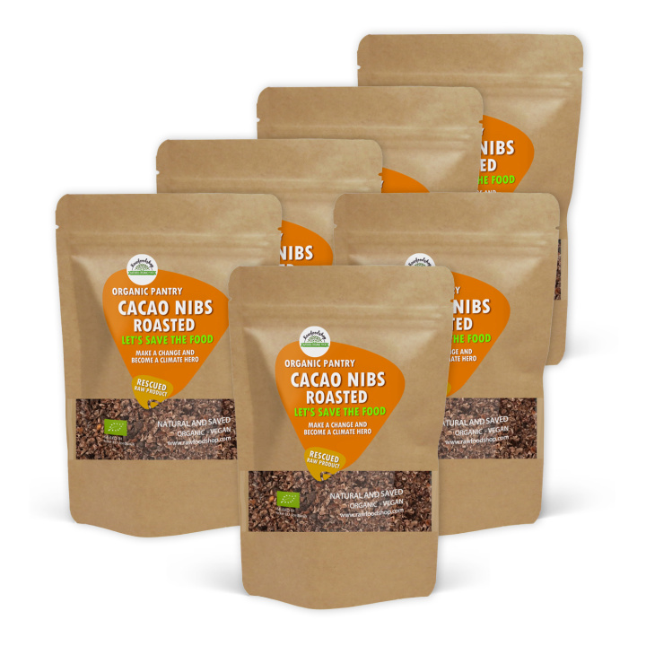 Kakaonibs Rostade EKO 1kg x 6 paket i gruppen Råvaror & Dryck / Bakning / Kakaoprodukter hos Rawfoodshop Scandinavia AB (SF132510-SET6)