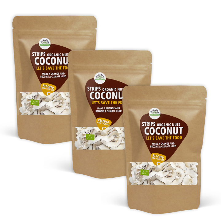 Kokosnöt i strimlor EKO 1kg x 3 paket i gruppen Råvaror & Dryck / Nötter / Kokos hos Rawfoodshop Scandinavia AB (SF171881-SET3)