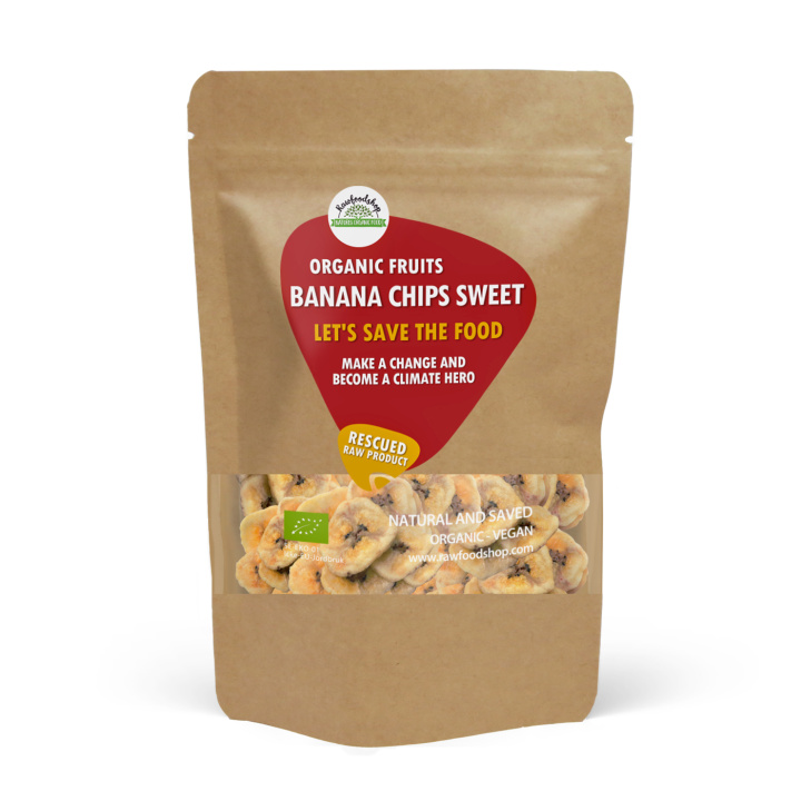 Bananchips Söta EKO 500g i gruppen Råvaror & Dryck / Frukt & Bär / Banan hos Rawfoodshop Scandinavia AB (SF223051)