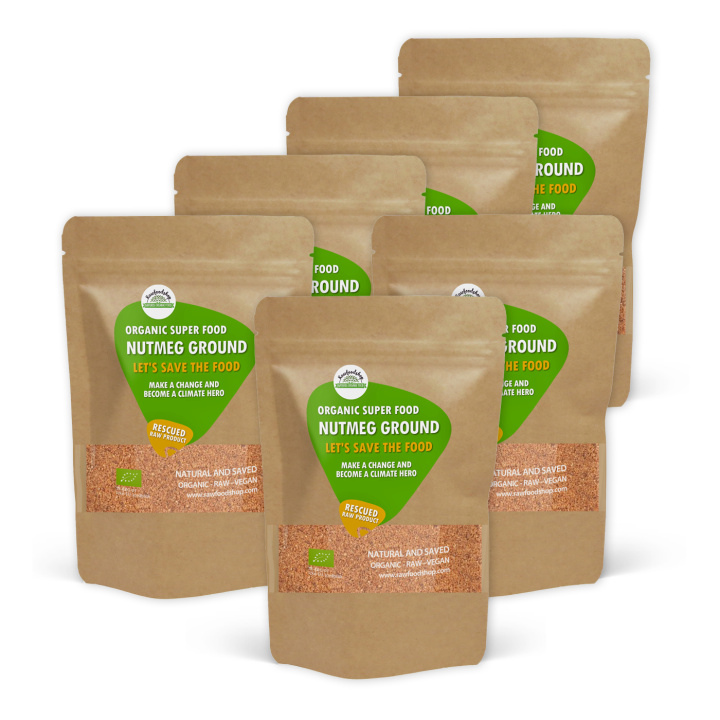 Muskot Mald EKO 100g x 6 paket i gruppen Råvaror & Dryck / Skafferiet / Kryddor & Salt hos Rawfoodshop Scandinavia AB (SF40673100-SET6)