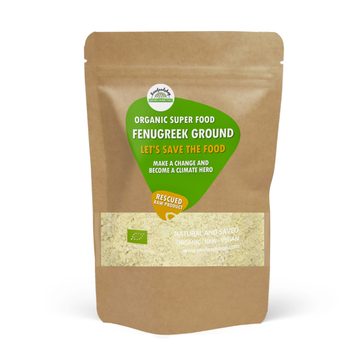 Bockhornsklöver Mald EKO 250g i gruppen Råvaror & Dryck / Skafferiet / Kryddor & Salt hos Rawfoodshop Scandinavia AB (SFBKB301)