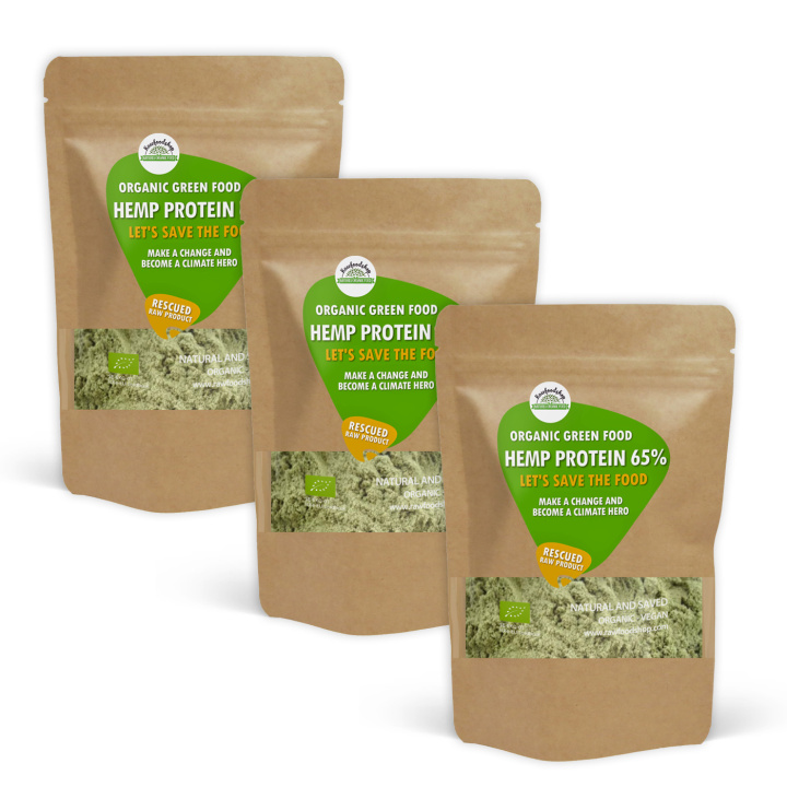 Hampaprotein 65% EKO 1kg x 3 paket i gruppen Råvaror & Dryck / Hälsokost / Proteinpulver hos Rawfoodshop Scandinavia AB (SFHMP01-SET3)