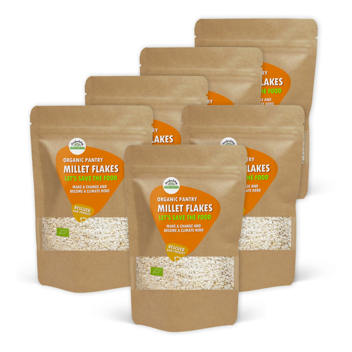 Hirsflakes EKO 1kg x 6 paket i gruppen Råvaror & Dryck / Bakning / Gryn, flingor & puffar hos Rawfoodshop Scandinavia AB (SFRAW006644001SET)