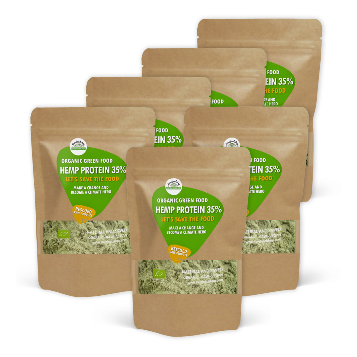 Hampaprotein 35% EKO 1kg x 6 paket i gruppen Råvaror & Dryck / Hälsokost / Proteinpulver hos Rawfoodshop Scandinavia AB (SFRAWPRO351-SET5)