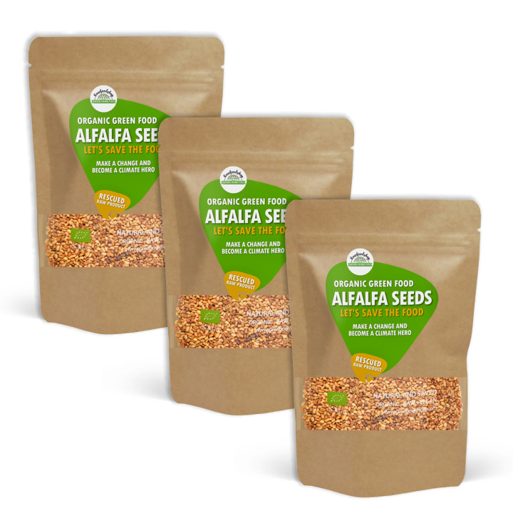 Alfalfafrön EKO 1kg x 3 paket i gruppen Råvaror & Dryck / Hälsokost / Frön hos Rawfoodshop Scandinavia AB (SFRFRO00011L1000-SET3)